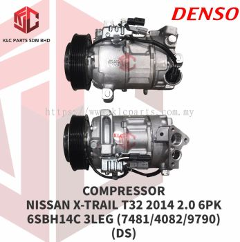 COMPRESSOR NISSAN X-TRAIL T32 2014 2.0 6PK 6SBH14C(7481/4082/9790)(DS)