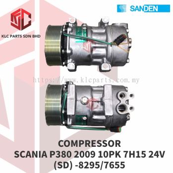 COMPRESSOR SCANIA P380 2009 10PK 7H15 24V (SD) -8295/7655