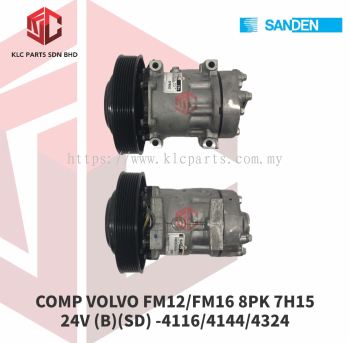 COMPRESSOR VOLVO FM12/FM16 8PK 7H15 24V (B)(SD)-4116/4144/4324