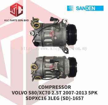 COMPRESSOR VOLVO S80/XC70 2.5T 2007-2013 5PK SDPXC16 (SD) -1657