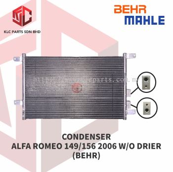 CONDENSER ALFA ROMEO 149/156 21006 W/O DRIER (BEHR)