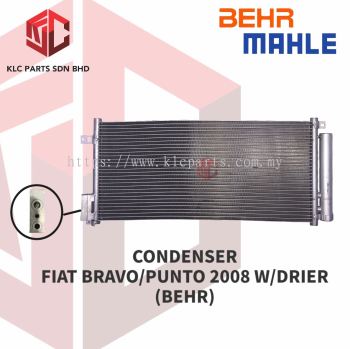 CONDENSER FIAT BRAVO/PUNTO 2008 W/DRIER (BEHR)