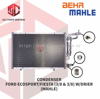 CONDENSER FORD ECOSPORT/FIESTA (3/8 & 3/8) W/DRIER (MAHLE)