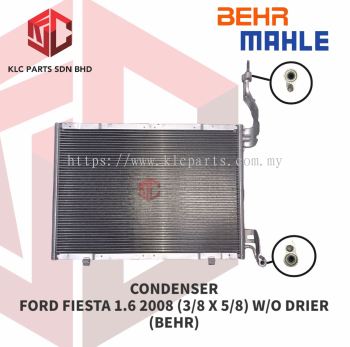 CONDENSER FORD FIESTA 1.6 2008 (3/8 X 5/8) W/O DRIER (BEHR)