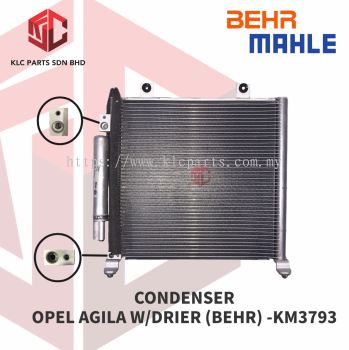 CONDENSER OPEL AGILA W/DRIER (BEHR) - KM3793