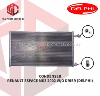 CONDENSER RENAULT ESPACE MK3 2002 W/O DRIER (DELPHI)