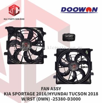 FAN ASSY KIA SPORTAGE 2016/HYUNDAI TUCSON 2018 W/RST (DWN) -25380-D3000