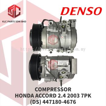 COMPRESSOR HONDA ACCORD 2.4 2003 / STREAM / ODDYSSEY 2.0 7PK 10S17C 4LEG (DS) 447180-4676