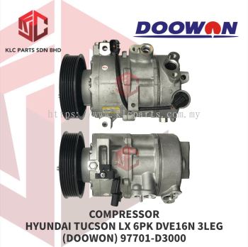 COMPRESSOR HYUNDAI TUCSON LX 6PK DVE16N 3LEG (DOOWON) 97701-D3000 