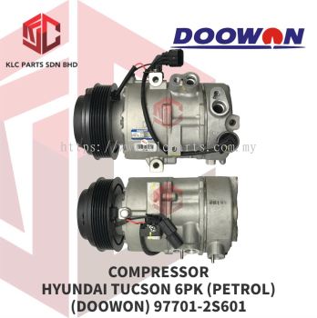 COMPRESSOR HYUNDAI TUCSON 6PK (PETROL) 3LEG 3PIN 120MM (DOOWON) 97701-2S601  