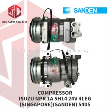 COMPRESSOR ISUZU NPR 1A 5H14 24V 4LEG (SINGAPORE)(SANDEN) 5405