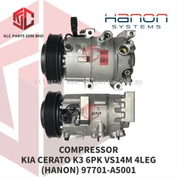 COMPRESSOR KIA CERATO K3 6PK VS14M 1PIN 4LEG (HANON) 97701-A5001 