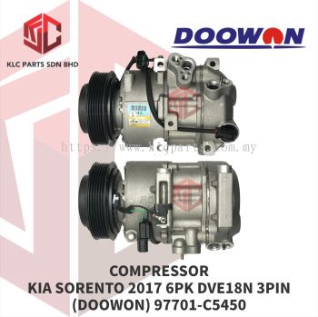 COMPRESSOR KIA SORENTO 2017 6PK DVE18N 3PIN 4LEG (DOOWON) 99701-C5450