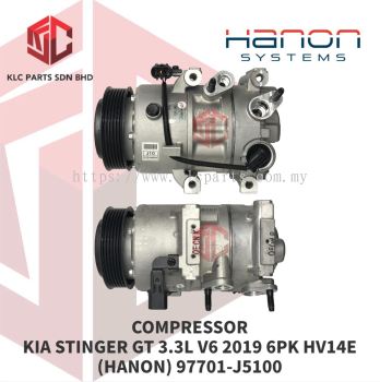 COMPRESSOR KIA STINGER GT 3.3L V6 2019 6PK HV14E 2PIN 4LEG (HANON) 97701-J5100