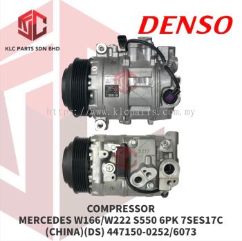 COMPRESSOR MERCEDES W166 / W222 S550 6PK 7SES17C 3LEG 2PIN (CHINA)(DS) 447150-6073 / 447250-0252