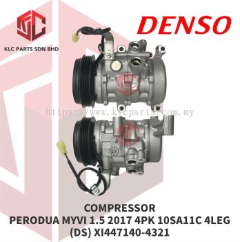 COMPRESSOR PERODUA MYVI 1.5 2017 4PK 10SA11C 4LEG (DS) XI447140-4321