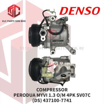 COMPRESSOR PERODUA MYVI 1.3 O/M 4PK SV07C W/PULLY (DS) 437100-7741