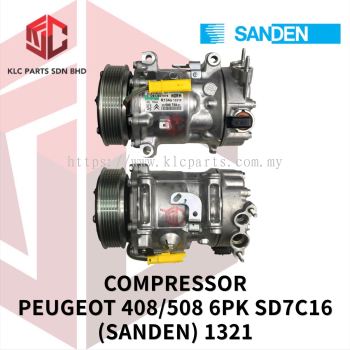 COMPRESSOR PEUGEOT 408 / 508 / 5008 / 208 / 308  6PK SD7C16 3LEG 4PIN 124MM (SD) 1321/1309/1331/1390