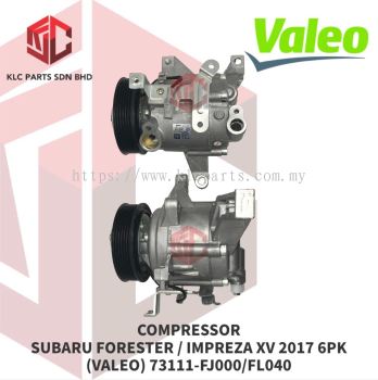 COMPRESSOR SUBARU FORESTER / IMPREZA XV 6PK DKV102 3LEG 2SD 1PIN 115MM (VALEO) 73111-FJ000/FL040   