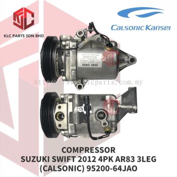 COMPRESSOR SUZUKI SWIFT 2012 4PK AR83 3LEG 1PIN 111MM (CALSONIC) 95200-64JAO