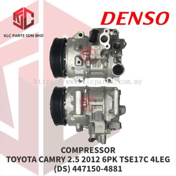 COMPRESSOR TOYOTA CAMRY 2.5 2012 6PK TSE17C 4LEG 2PIN 125MM (DS) 447150-4881