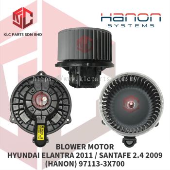 BLOWER MOTOR HYUNDAI ELANTRA 2011 / SANTAFE 2.4 2009 W/WHEEL (HANON) 97113-3X700