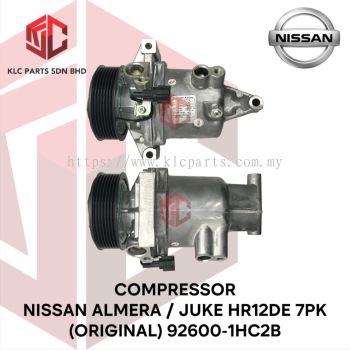 COMPRESSOR NISSAN ALMERA / JUKE HR12DE 7PK CP086 3LEG 1PIN 105MM (ORIGINAL) 92600-1HC2B/1U70A