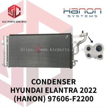 CONDENSER HYUNDAI ELANTRA 2022 W/DRIER (HANON) 97606-F2200