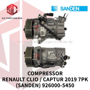 COMPRESSOR RENAULT CLIO / CAPTUR 2019 7PK SNC12 3LEG (SANDEN) 926000-5450