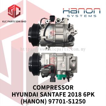 COMPRESSOR HYUNDAI SANTAFE 2018 6PK 3LEG 3PIN (HANON) 97701-S1250