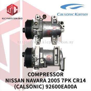 COMPRESSOR NISSAN NAVARA 2005 7PK CR-14 1PIN 4LEG (CALSONIC) 92600EA00A