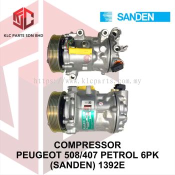 COMPRESSOR PEUGEOT 508/407 PETROL 6PK 7C16 (SANDEN) 1392E
