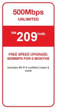 Unifi 500Mbps | RM249/mth