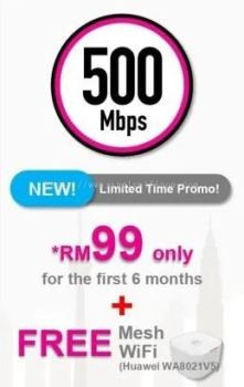 TIime Fibre 500Mbps | RM99/mth