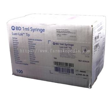 BD Syringe 1ml Luer Lock (Ref: 309628) - 100's