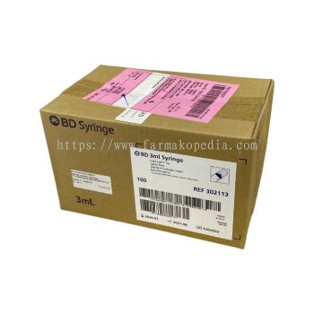 BD Syringe 3ml Luer Lock (Ref: 302113) - 100's