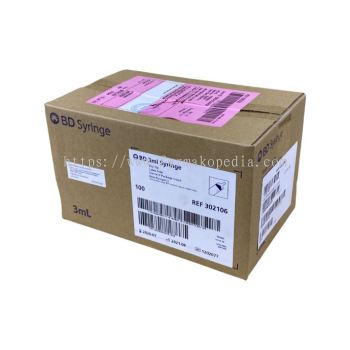 BD Syringe 3ml Luer Slip (Ref: 302106) - 100's
