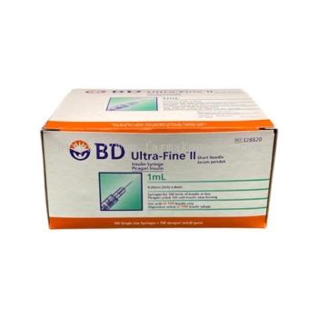BD Ultra-Fine II Insulin Needles 31G 8mm 1mL (REF 328820) - 100's