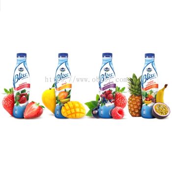 BLISS LOW FAT YOGURT DRINK MANGO/ MIXXED BERRIES/ TROPICA/STRAWBERRY 200G