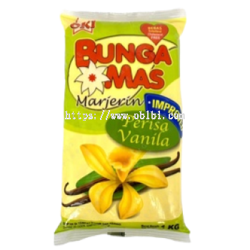 BUNGA MAS MARGARINE VANILLA 1KG/ 1CTN