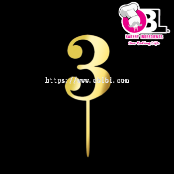 109387 ACRYLIC TOPPER NUMBER 3
