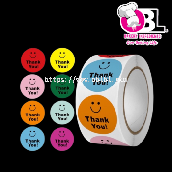 116201 THANK YOU STICKER ROLL 500'S
