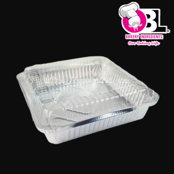104181 11370P SQ W/LID ALUM TRAY 5'S