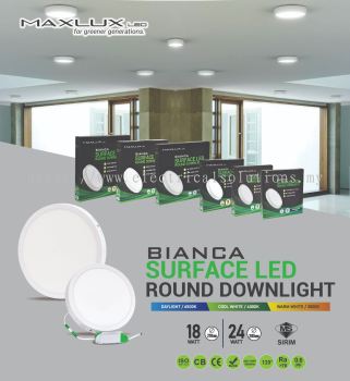 Maxlux Bianca LED Surface Round Downlight 18/24 Watt 