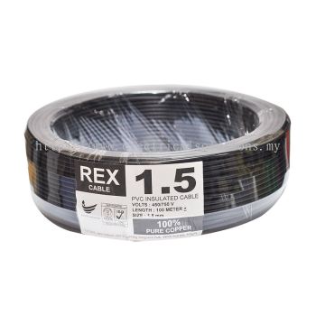 REX 1.5mm PVC Insulated Cable (Black, Blue, Green, Red, White, Yellow)