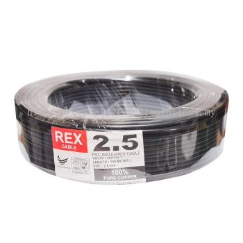 REX 2.5mm PVC Insulated Cable )Black, Blue, Green, Red, Yellow)