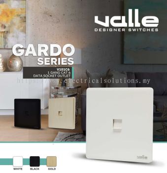 Valle Designer Switch Gardo Series 1 GANG CAT6 DATA SOCKET OUTLET