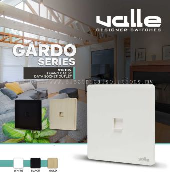 Valle Designer Switch Gardo Series 1 GANG CAT 5E DATA SOCKET OUTLET