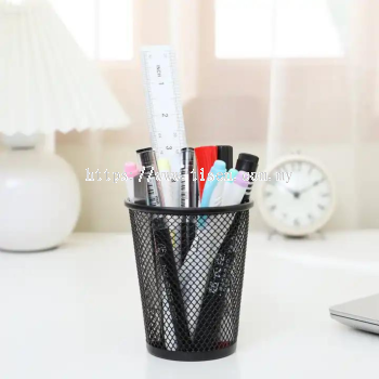 Black Wire Mesh Pen Holder