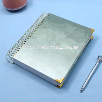 A5 Custom Hardcover Spiral Bound Notebook with Monthly Planner Journal 